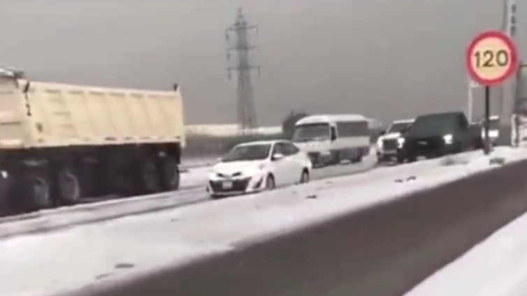 Hailstones in Kuwait - Rare Weather Event in Kuwait